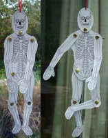 Dancing skeleton puppet